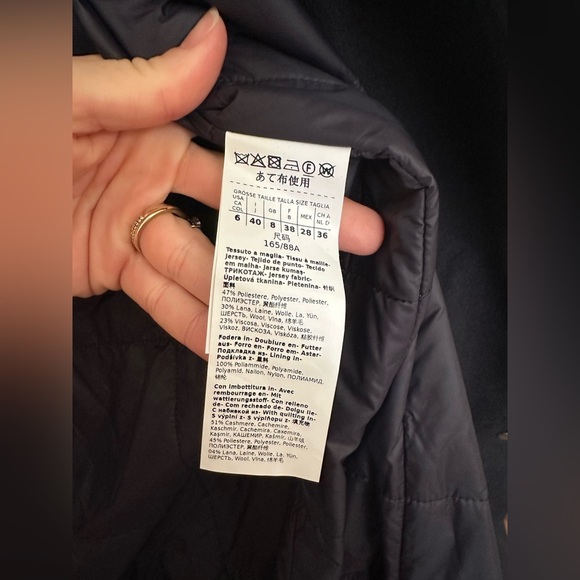 Max Mara Leisure Blu Notte Clava Coat NWT Size 6 - Picture 9 of 14